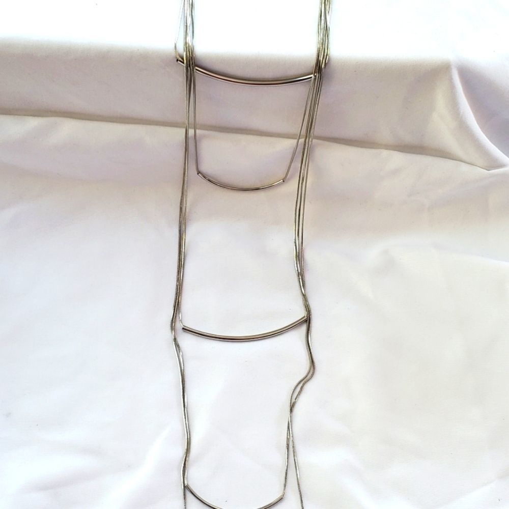 Express silver necklace